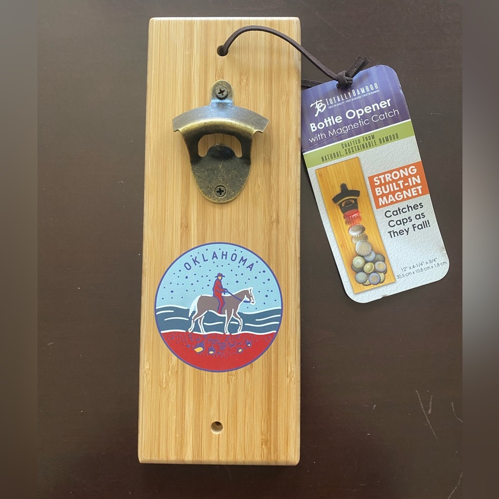 Totally Bamboo Wall Mounted Bottle Opener - Oklahoma